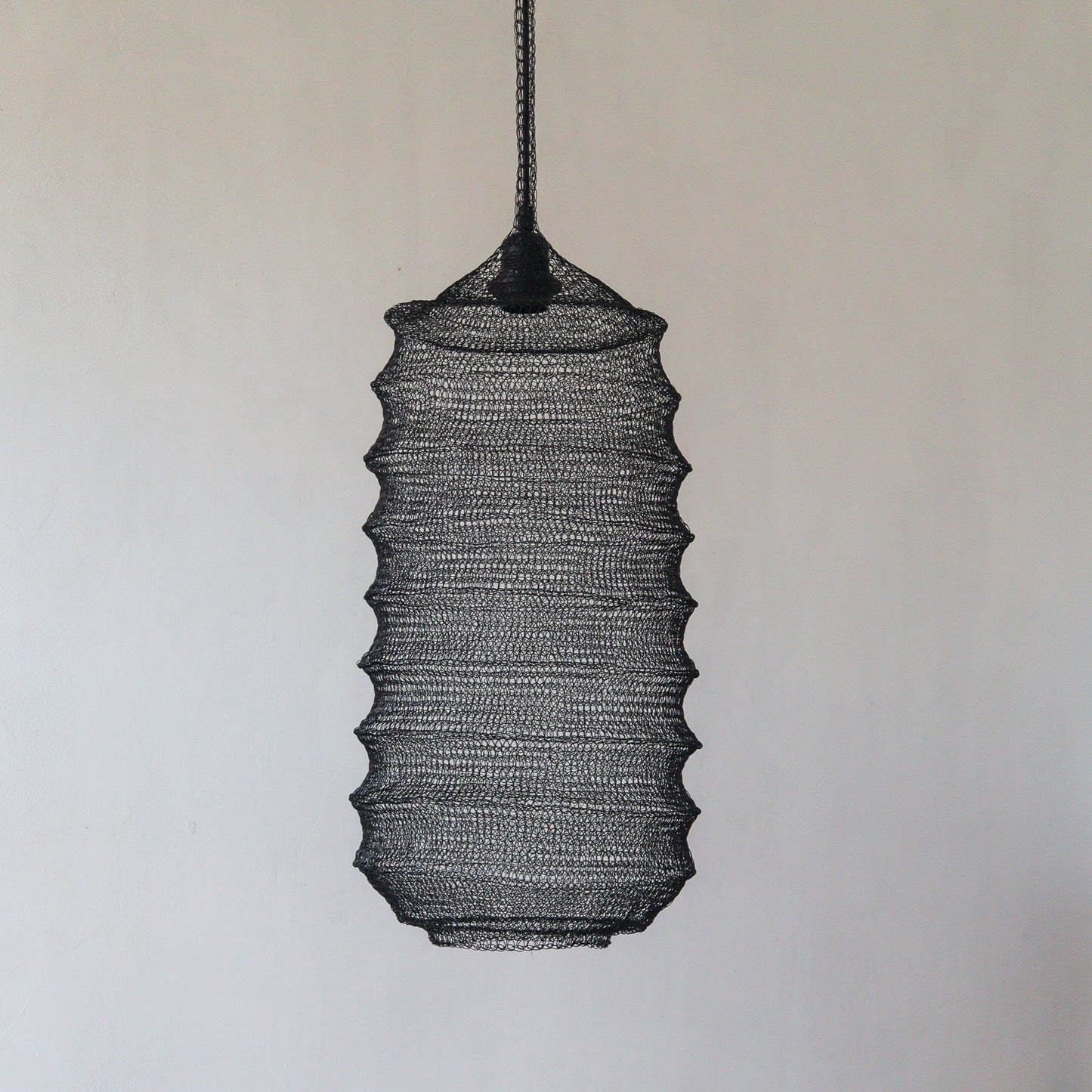 Black Metal Mesh Pendant Light Lantern Roomi Design Tube