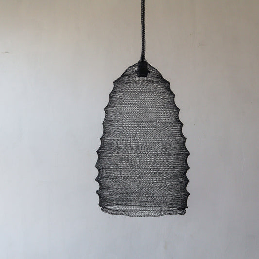 Black Metal Mesh Pendant Light Lantern Roomi Design one