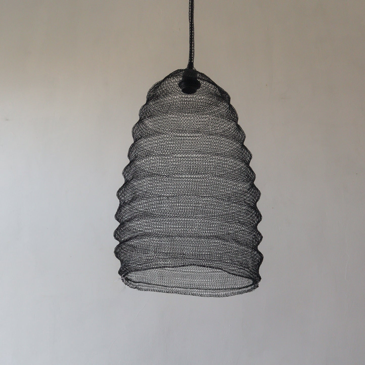 Black Metal Mesh Pendant Light Lantern Roomi Design one