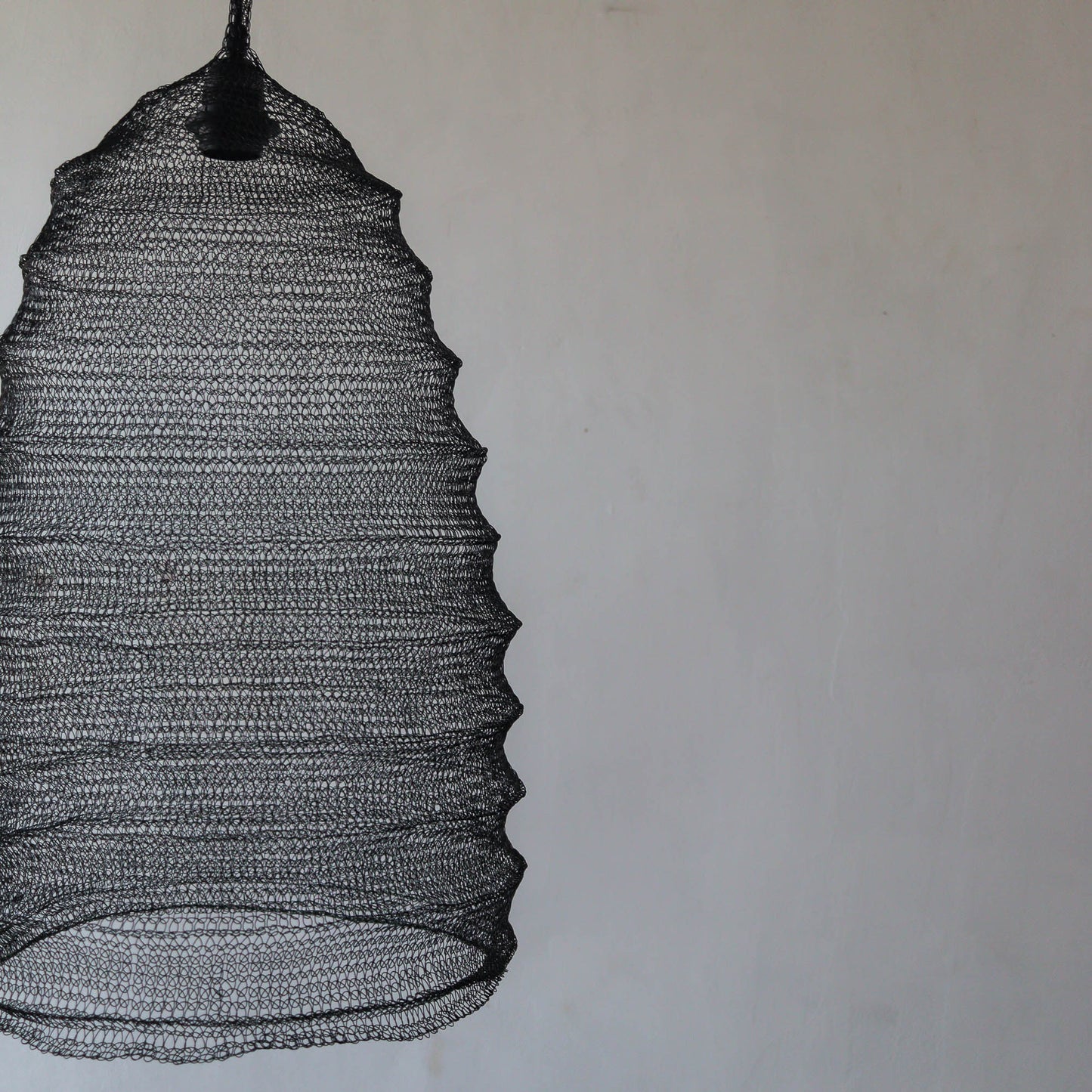 Black Metal Mesh Pendant Light Lantern Roomi Design one