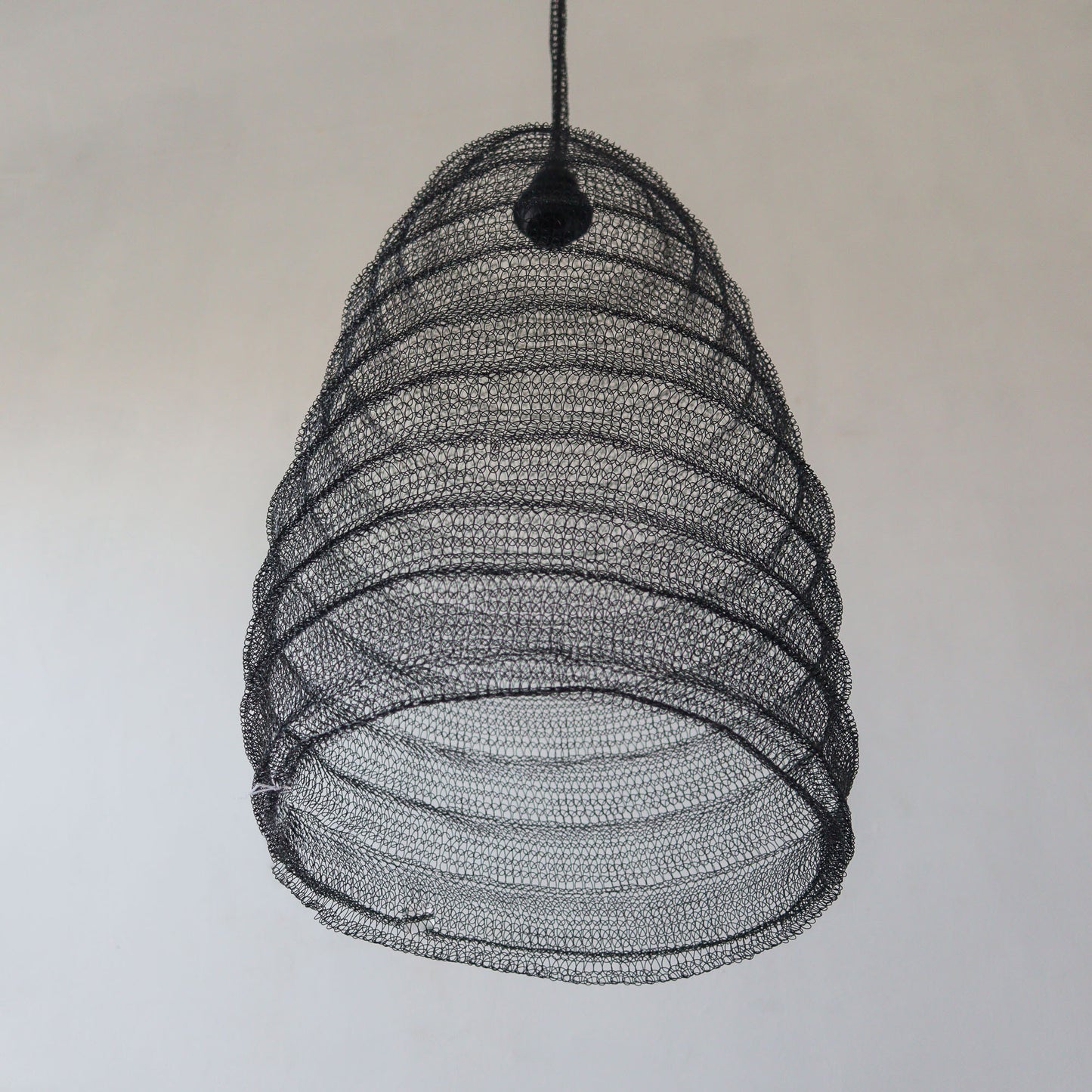 Black Metal Mesh Pendant Light Lantern Roomi Design one