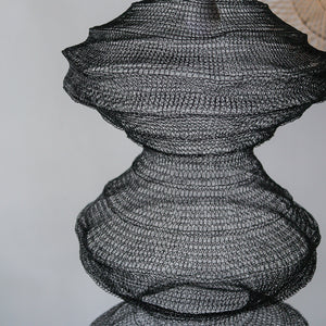 Handknitted Wire Mesh Chandelier Tiga Wajik Design