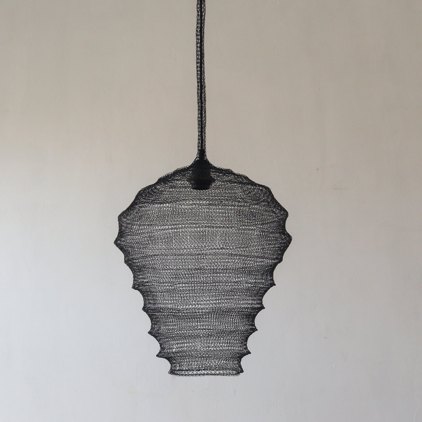 Wire Mesh Pendant Light Lantern Tiga Design Black