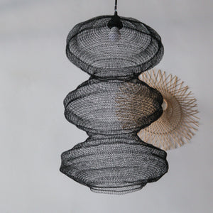 Handknitted Wire Mesh Chandelier Tiga Wajik Design