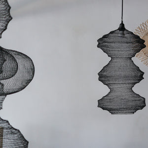 Handknitted Wire Mesh Chandelier Tiga Wajik Design