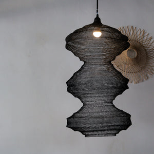 Handknitted Wire Mesh Chandelier Tiga Wajik Design
