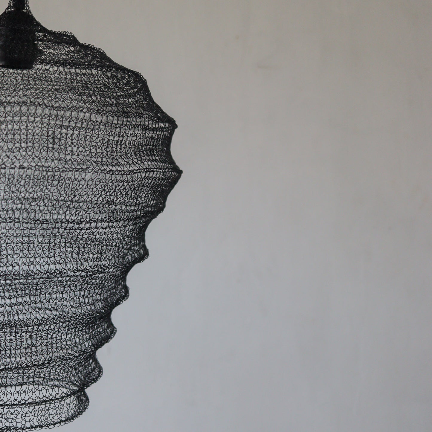 Wire Mesh Pendant Light Lantern Tiga Design Black