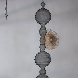 Handknitted Wire Mesh Chandelier Satu Pilar Design