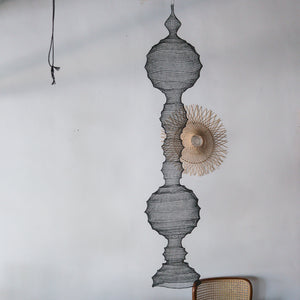 Handknitted Wire Mesh Chandelier Satu Pilar Design