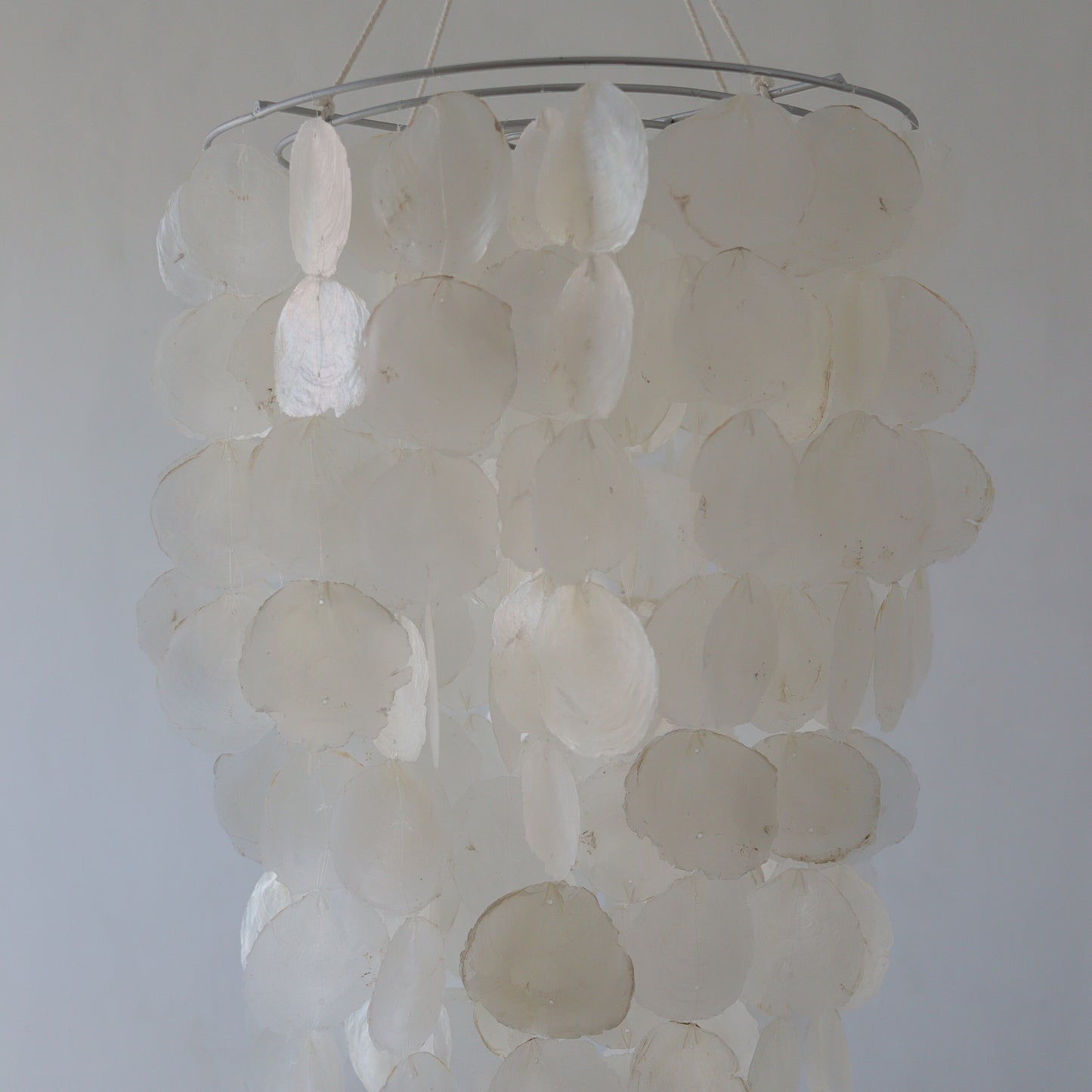 Capiz Shell Chandelier Natural Shape Diameter 30 cm