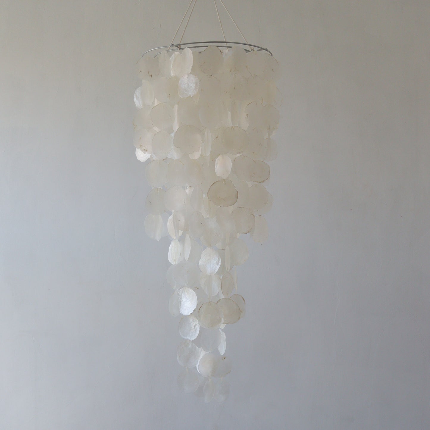 Capiz Shell Chandelier Natural Shape Diameter 30 cm