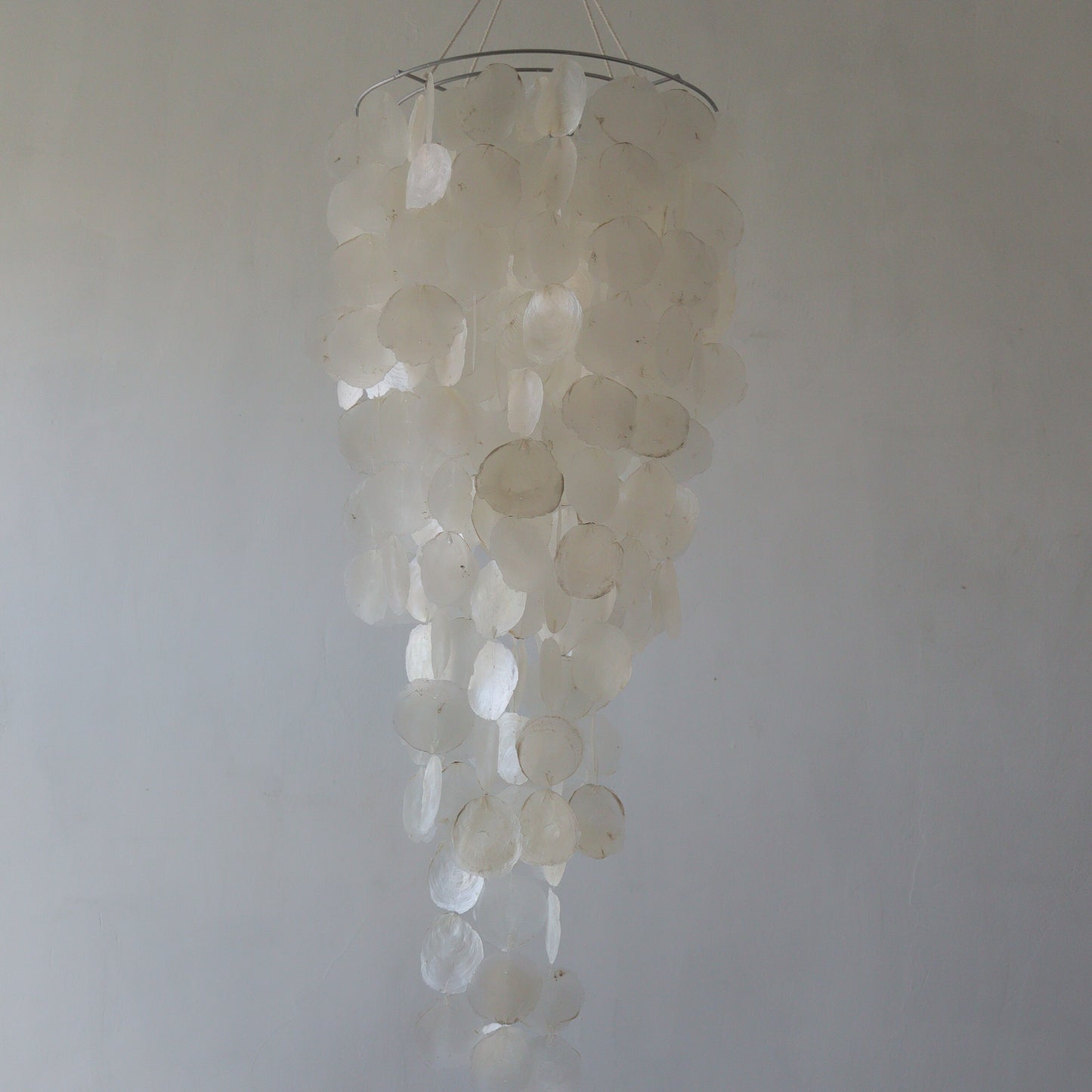 Capiz Shell Chandelier Natural Shape Diameter 30 cm