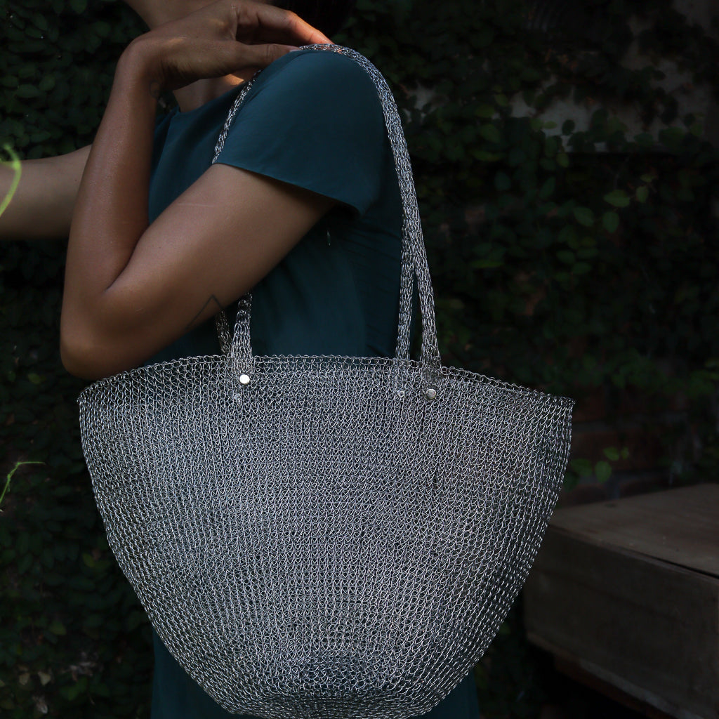 Wire Mesh Bag Silver