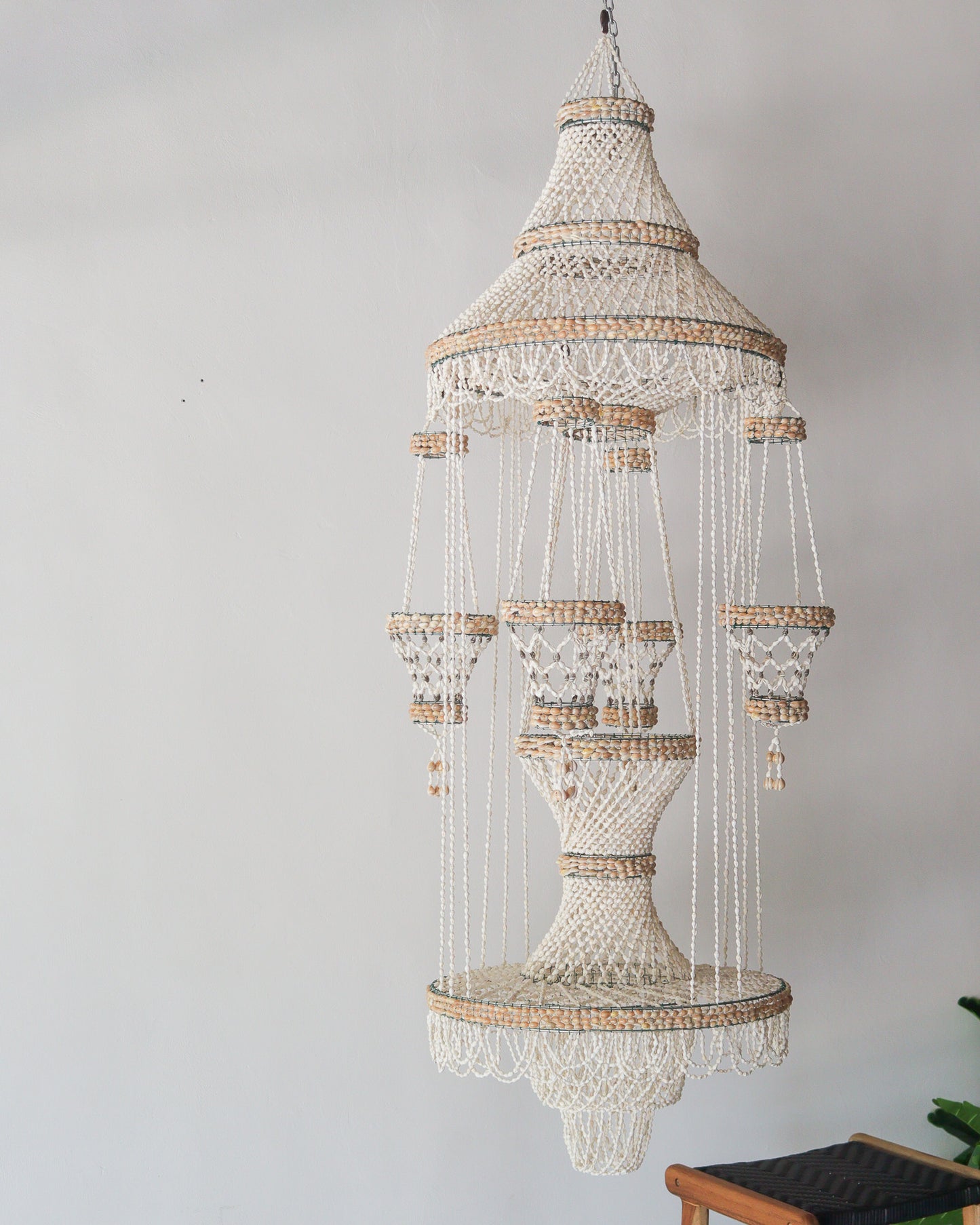 Sea shell Chandelier For pots Decoration By Roomi Design