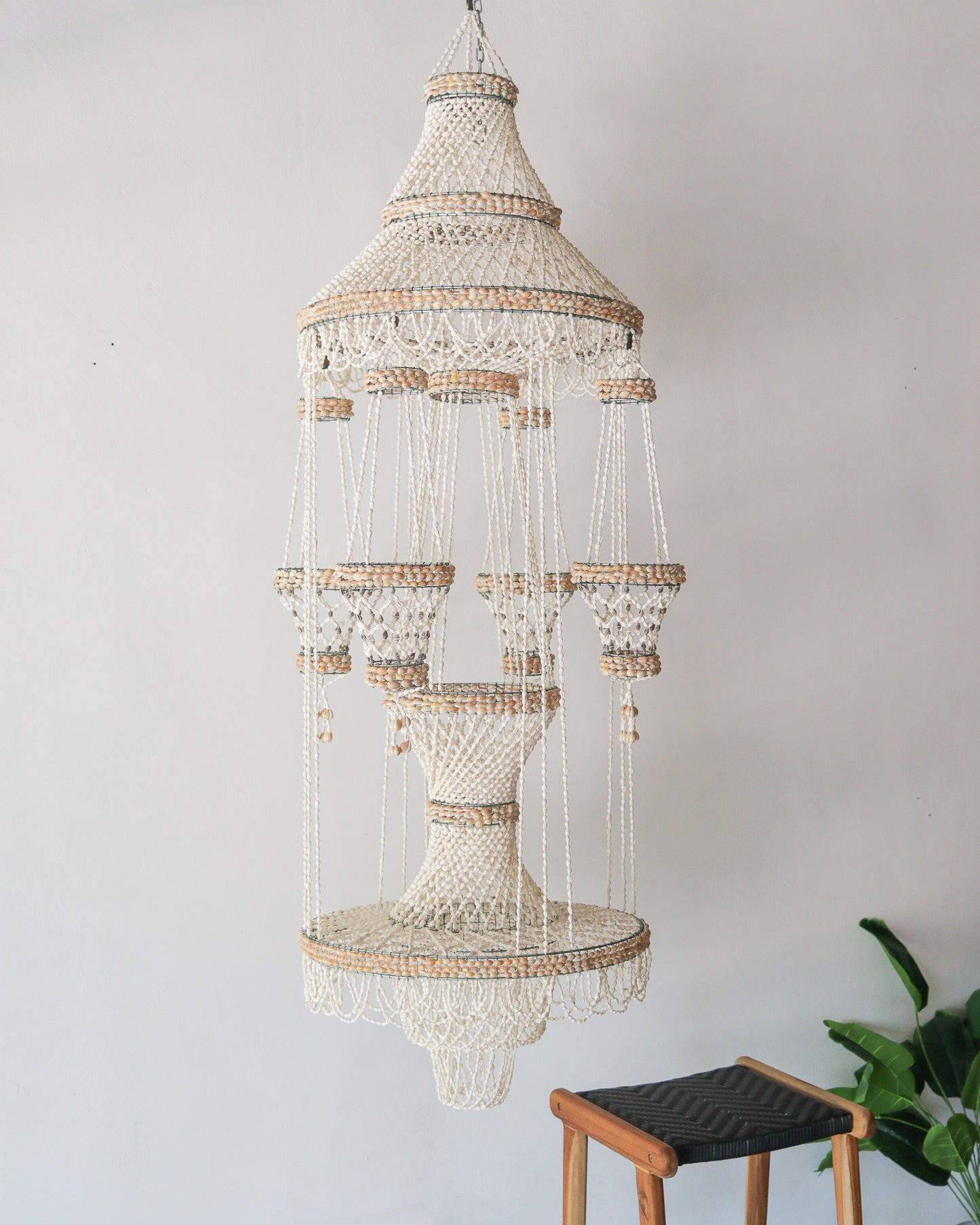 Sea shell Chandelier For pots Decoration By Roomi Design