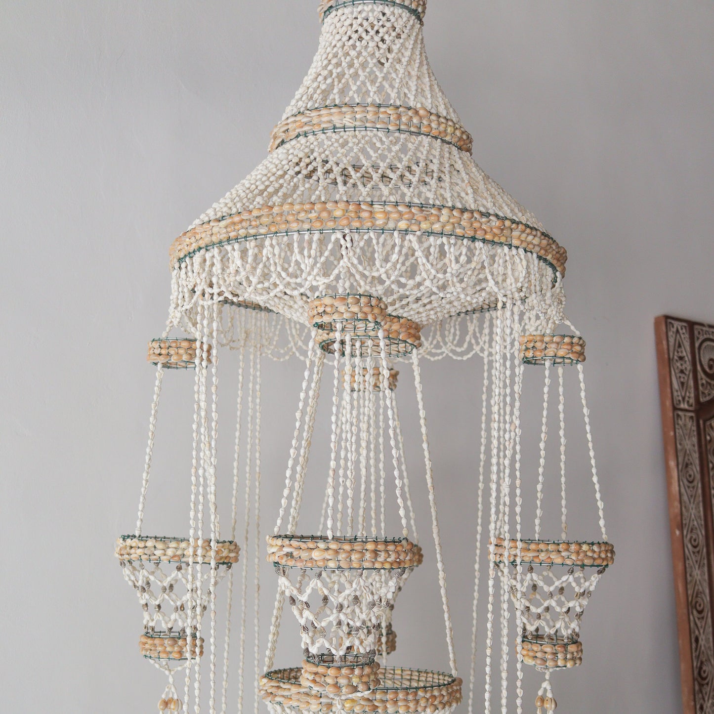 Sea shell Chandelier For pots Decoration By Roomi Design