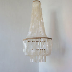 Capiz shell chandelier