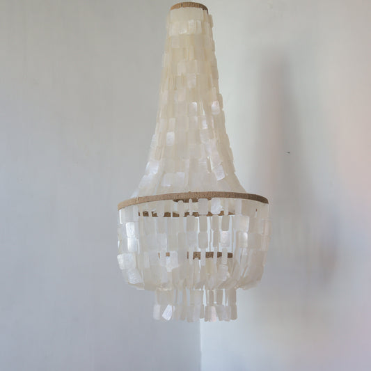 Capiz shell chandelier