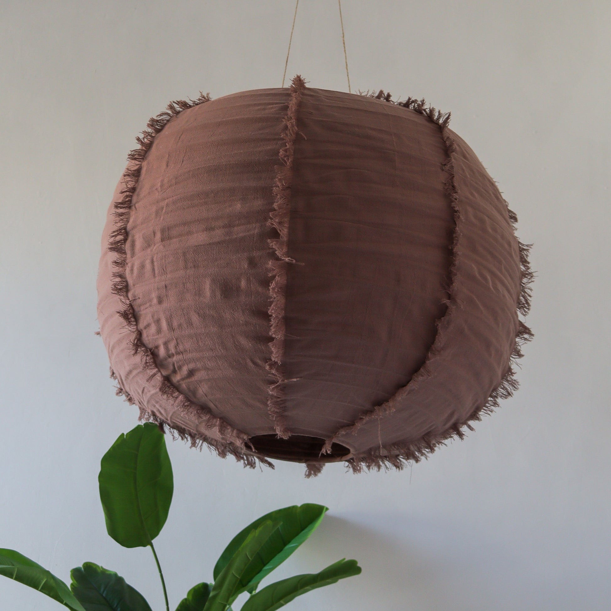 Linen pendant light