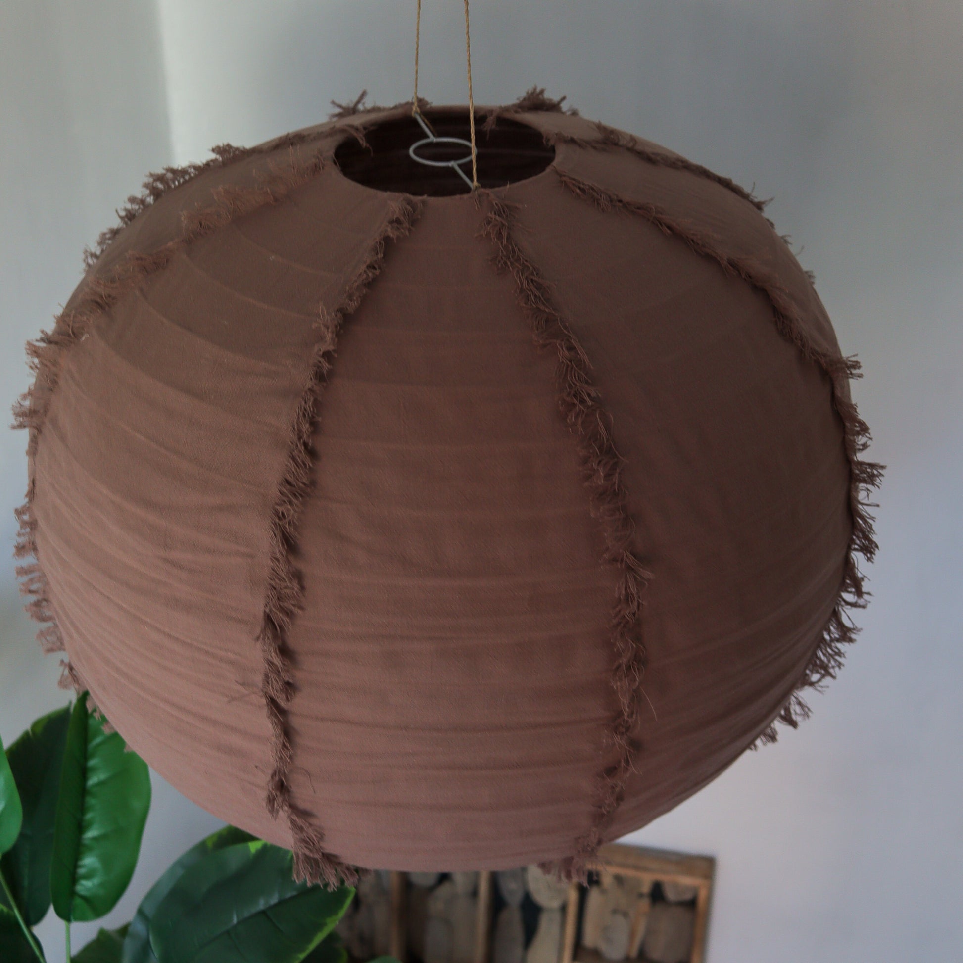 Suspension linen chandelier 