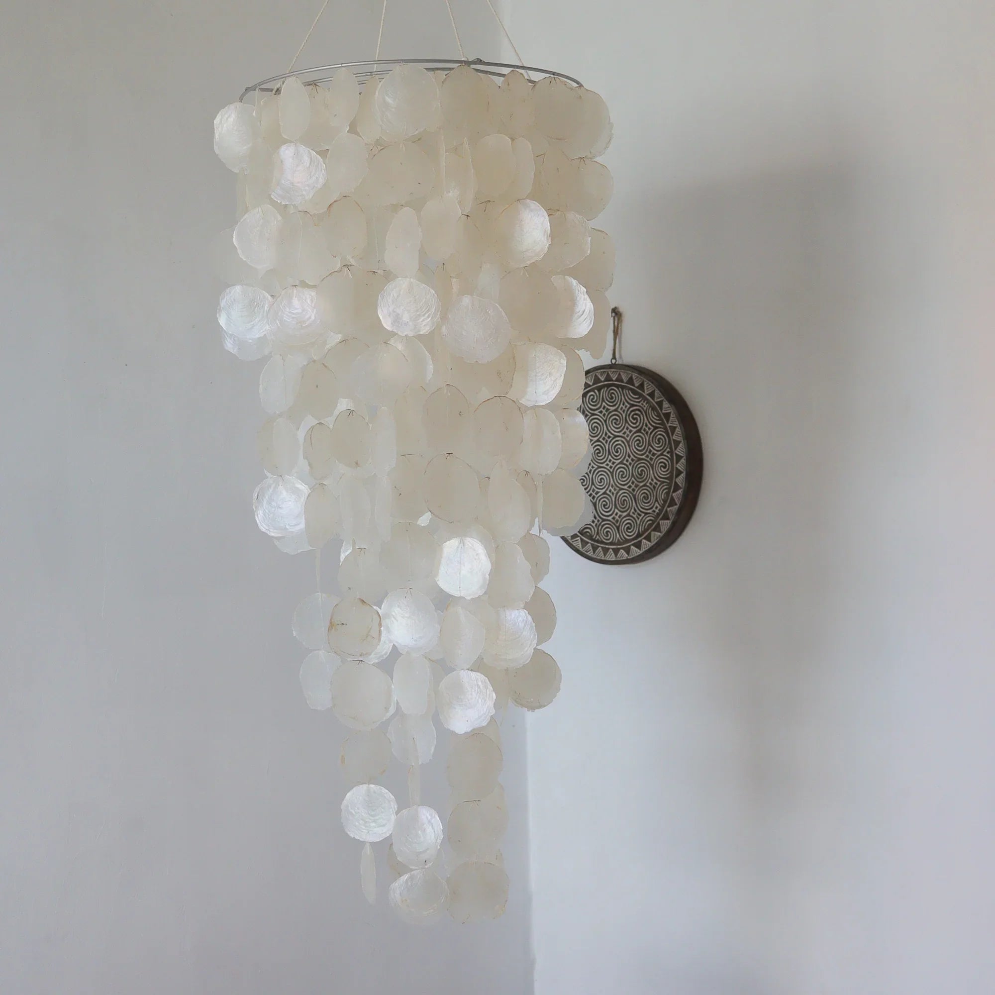 Custom Capiz Shell Chandelier - Bali Craftsmanship – roomidecoration