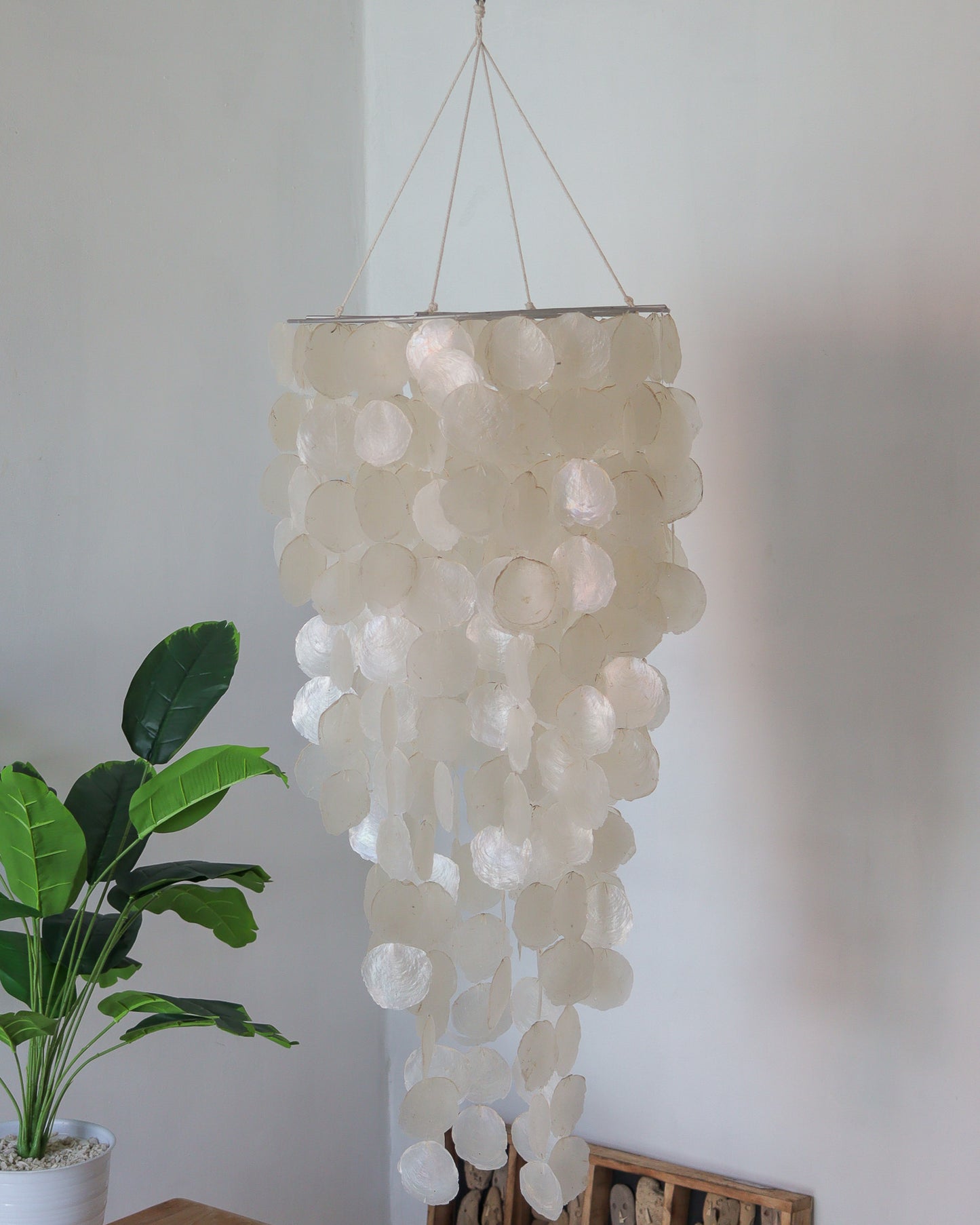 Capiz Shell Chandelier Natural Shape