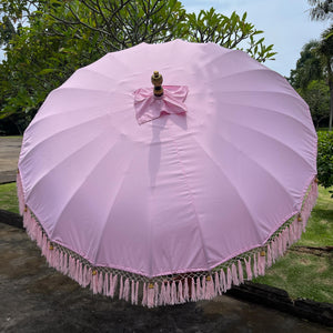 Parasol Garden Decoration in Light Pink