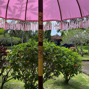Parasol Garden Decoration in Light Pink