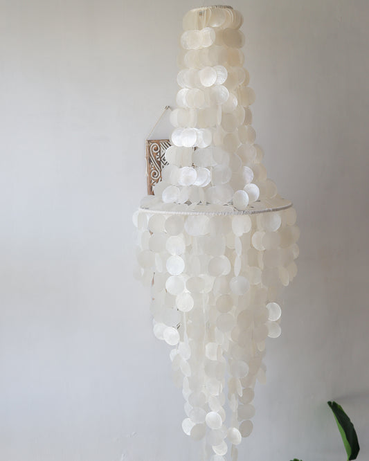Capiz Shell Chandelier Teardrop Panjang Design