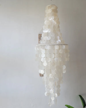Capiz Shell Chandelier Teardrop Panjang Design