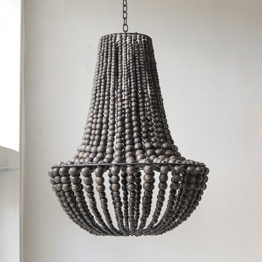 Beaded Chandelier Black Wash faded