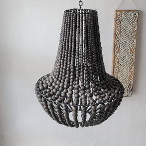 Beaded Chandelier Black Wash faded