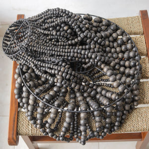 Beaded Chandelier Black Wash faded