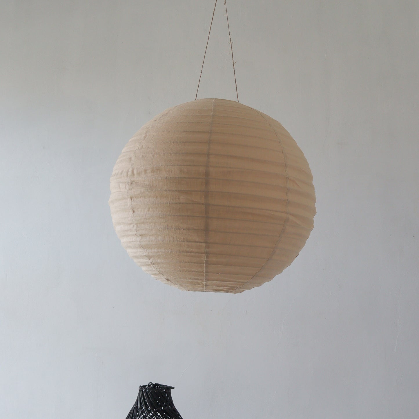 Round Linen Lantern Lamp Shade Moon Shape