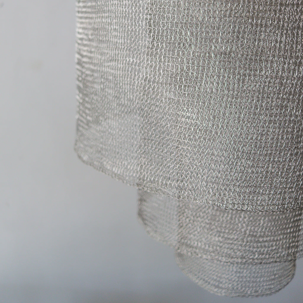 Stainless Wire Mesh Tiered Chandelier Panlas Design