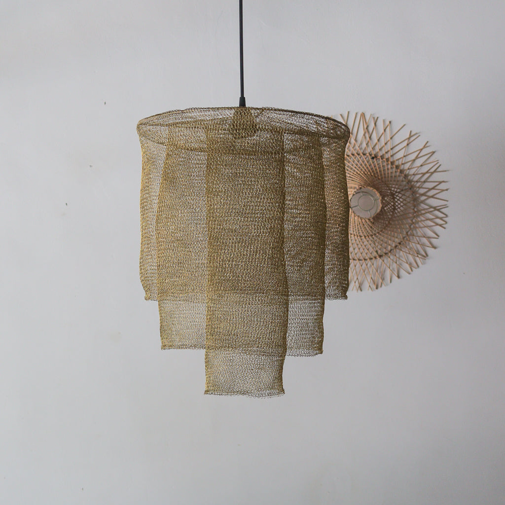 Brass Wire Mesh Chandelier Tulas Design