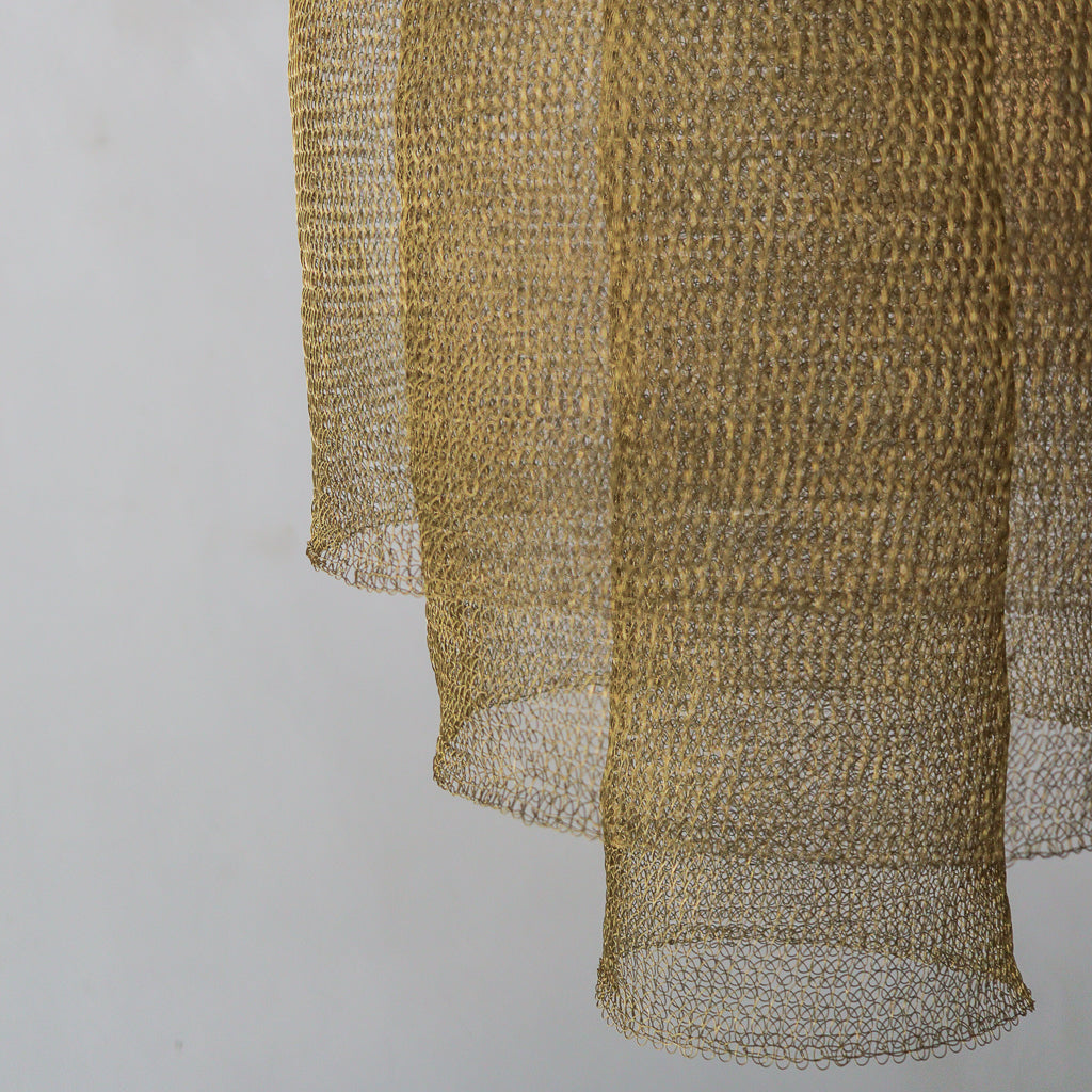 Brass Wire Mesh Chandelier Tulas Design