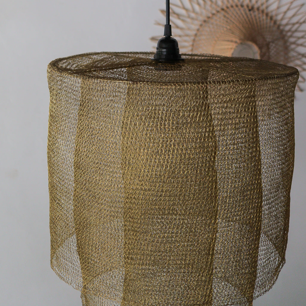 Brass Wire Mesh Chandelier Tulas Design