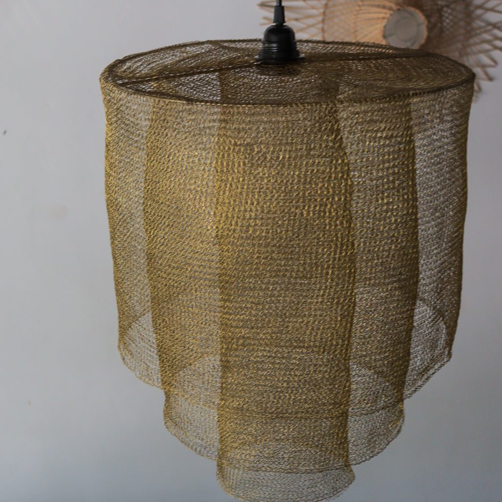 Brass Wire Mesh Chandelier Tulas Design