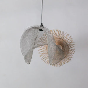 Handknitted Wire Mesh Chandelier Satu Lapis Design