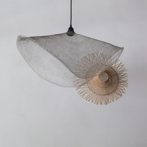 Handknitted Wire Mesh Chandelier Satu Lapis Design