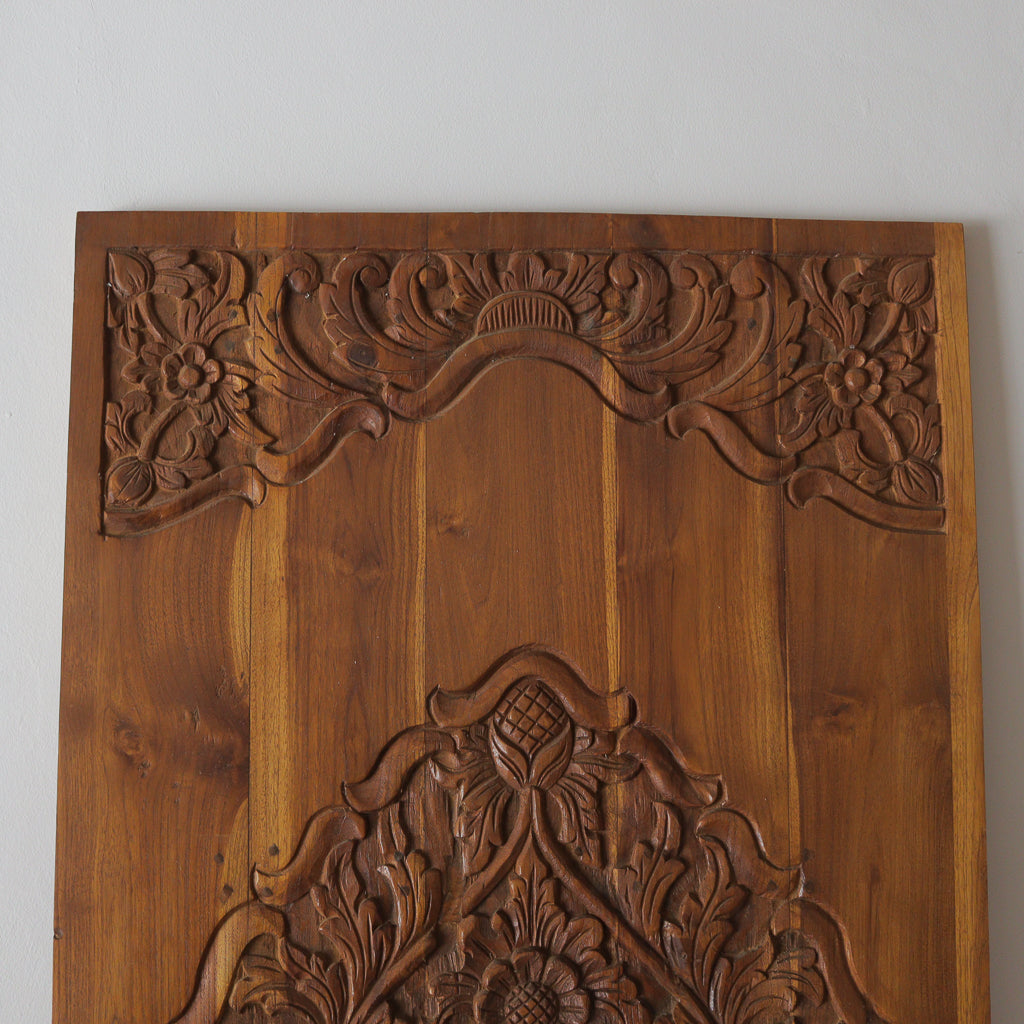 Hand Carved Door Flower Motif Roomi Design