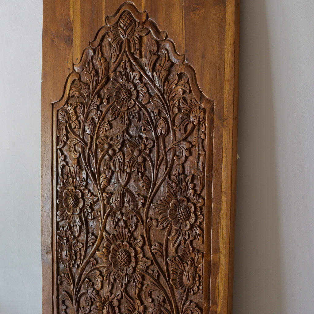Hand Carved Door Flower Motif Roomi Design