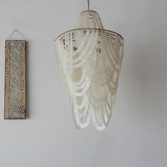 Handmade Capiz Shell Ceiling Light - Modern Chandelier – roomidecoration
