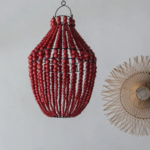 Red Beaded Chandelier Mera Design