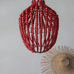 Red Beaded Chandelier Mera Design