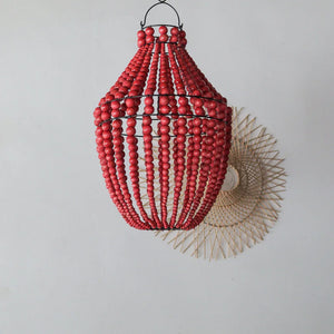 Red Beaded Chandelier Mera Design