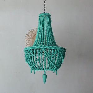 Green Tosca Beaded Chandelier Vintage Style