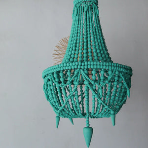 Green Tosca Beaded Chandelier Vintage Style