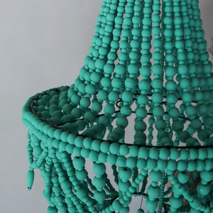 Green Tosca Beaded Chandelier Vintage Style